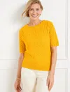 Talbots Plus Petite - Scallop Boatneck Pullover Sweater - Golden Honey - 1x