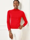 Talbots Plus Petite - Scallop Edge Raglan Sweater - Red Pepper - 3x