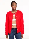Talbots Plus Petite - Scallop Hem Quilted Jacket - Bright Apple - 3x  In Red