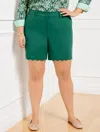 Talbots Plus Petite - Scallop Shorts - Heritage Green - 20  In Heritage Green
