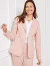 TALBOTS PLUS PETITE - SEERSUCKER BLAZER - SANGRIA - 16 TALBOTS