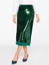 Talbots Plus Petite - Sequin Pencil Skirt - Green - 14  In Green