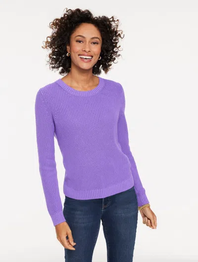 Talbots Plus Petite - Shaker Stitch Crewneck Sweater - Lavender Tulip - 3x  In Purple