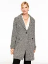 Talbots Plus Petite - Shawl Collar Coat - Snug Chevron - Black/ivory - 1x  In Multi