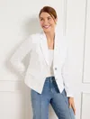 Talbots Plus Size - Short Linen Blazer - White - 20  In White