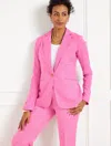 Talbots Plus Size - Single Button Twill Blazer - Soft Pink - 14  In Soft Pink