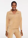 Talbots Plus Petite - Sky Lounge Velour Half-zip Pullover Sweater - Toasted Coconut - 2x  In Brown
