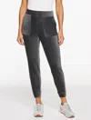 Talbots Plus Petite - Sky Lounge Velour Jogger Pants - Shadow Heather - 2x  In Gray