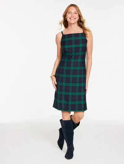 Talbots Plus Petite - Sleeveless Dress - Dashing Tartan - Blue - 22  In Green