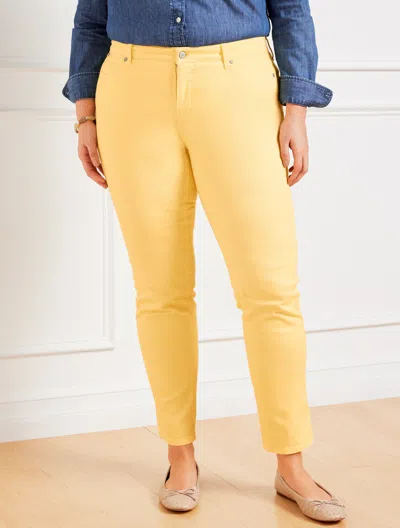 Talbots Plus Petite - Slim Ankle Jeans - Garment Dye - Corn Silk - 22