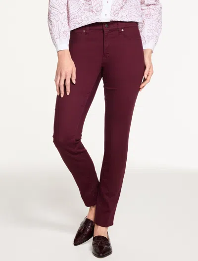 Talbots Plus Petite - Slim Ankle Jeans - Solids - Rich Burgundy - 16