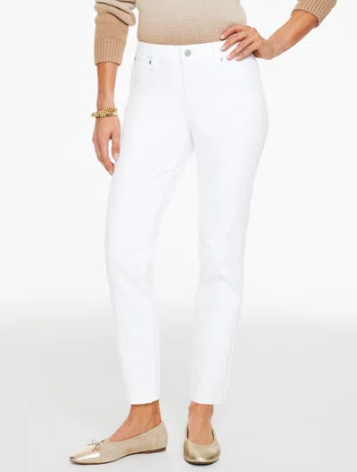 Talbots Plus Petite - Slim Ankle Jeans - Topstitch - White - 22