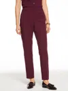 Talbots Plus Petite - Slim Leg City Twill Pants - Rich Burgundy - 14