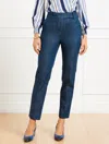 Talbots Plus Petite - Refined Denim Slim Leg Pants - Ink/white - 22  In Ink,white