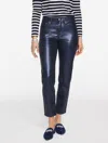 Talbots Plus Petite - Slim Straight Ankle Jeans - Indigo Foil - Indigo Metallic Foil - 22  In Blue