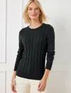 Talbots Soft Cable Knit Crewneck Sweater - Black - 3x