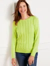 Talbots Soft Cable Knit Crewneck Sweater - Sharp Green - 2x