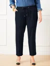 Talbots Plus Petite - Straight Ankle Crepe Pants - Blue - 2x