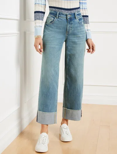 Talbots Plus Petite - Straight Ankle Cuff Jeans - Downing Wash - 18