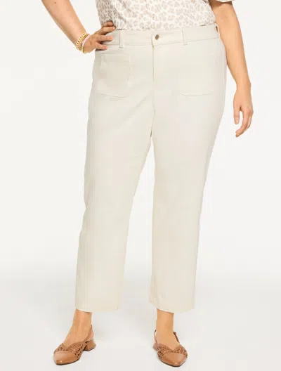 Talbots Plus Petite - Straight Ankle Jeans - Ecru - 22  In Sand