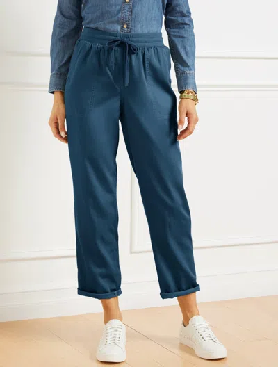 Talbots Plus Petite - Straight Ankle Relaxed Pull-on Pants - Midnight Sky - 2x