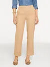 Talbots Plus Petite - Straight Ankle Twill Pants - Sesame - 16  In Brown