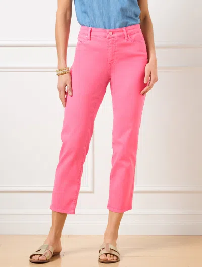 Talbots Plus Petite - Straight Crop Jeans - Garment Dyed - Camellia Rose - 22