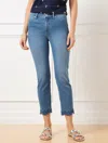 Talbots Plus Petite - Straight Crop Scallop Hem Jeans - Martina Wash - 18  In Martina Wash