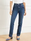 Talbots Plus Petite - Straight Leg Jeans - Ivy Embroidery Wash - Ivory Wash - 22