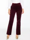Talbots Plus Petite - Straight Leg Plush Velveteen Pants - Rich Burgundy - 18  In Burgundy