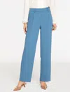 Talbots Plus Petite - Straight Leg Polished Crepe Pants - Moonlight Blue - 20