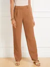 Talbots Plus Petite - Straight Leg Polished Crepe Pants - Sierra Brown - 22