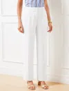 Talbots Plus Petite - Straight Leg Polished Crepe Pants - White - 22  In White