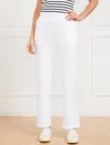 Talbots Plus Petite - Straight Leg Seaside French Terry Pants - White - 2x