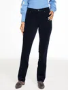 Talbots Plus Petite - Straight Leg Stretch Corduroy Pants - Blue - 22