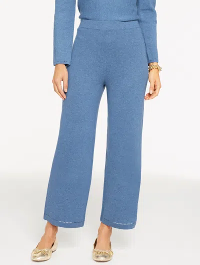 Talbots Plus Petite - Straight Leg Sweater Studio Pants - Moonlight Blue Heather - 3x