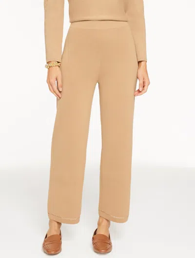 Talbots Plus Petite - Straight Leg Sweater Studio Pants - Toasted Coconut - 2x  In Brown