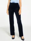 Talbots Plus Petite - Straight Leg Velveteen Pants - Blue - 14  In Blue