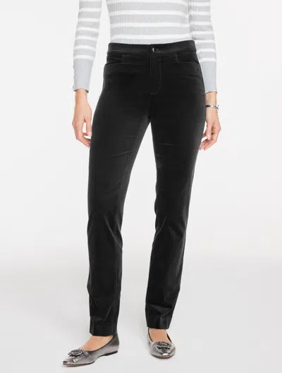 TALBOTS PLUS PETITE - STRAIGHT LEG VELVETEEN PANTS - DEEP GRAPHITE - 16 TALBOTS