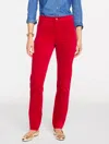Talbots Plus Petite - Straight Leg Velveteen Pants - Red - 20