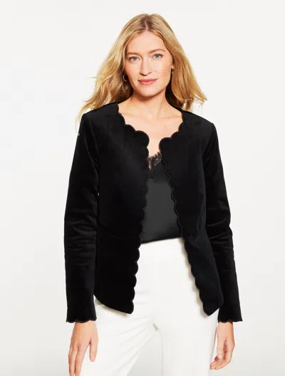 Talbots Plus Petite - Stretch Velveteen Jacket - Black - 22