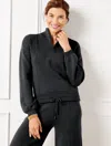 Talbots Plus Petite - Sweater Studio Half-zip Pullover - Black - 1x