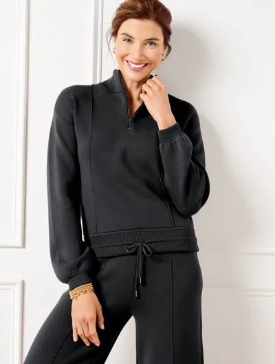 Talbots Plus Petite - Sweater Studio Half-zip Pullover - Black - 1x