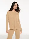 Talbots Plus Petite - Sweater Studio Open Front Cardigan - Toasted Coconut - 3x  In Animal Print