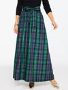 Talbots Plus Petite - Taffeta Fit & Flare Skirt - Sloane Tartan - Indigo - 16  In Purple