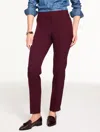 Talbots Plus Petite -  Hampshire Straight Ankle Pants - Autumn Windowpane - Port Wine/rich Burgundy -