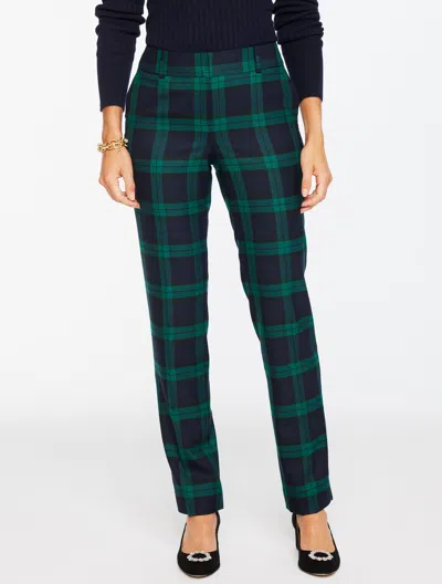 Talbots Plus Petite -  Hampshire Straight Ankle Pants - Dashing Tartan - Blue - 22