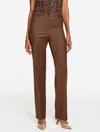 Talbots Plus Petite -  Southampton Italian Luxe Flannel Straight Leg Pants - Deepest Chocolate - 22 In Brown