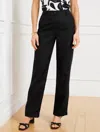 Talbots Plus Petite -  Southampton Straight Leg Linen Pants - Black - 22