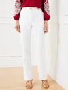 Talbots Plus Petite -  Southampton Straight Leg Linen Pants - White - 22 In White